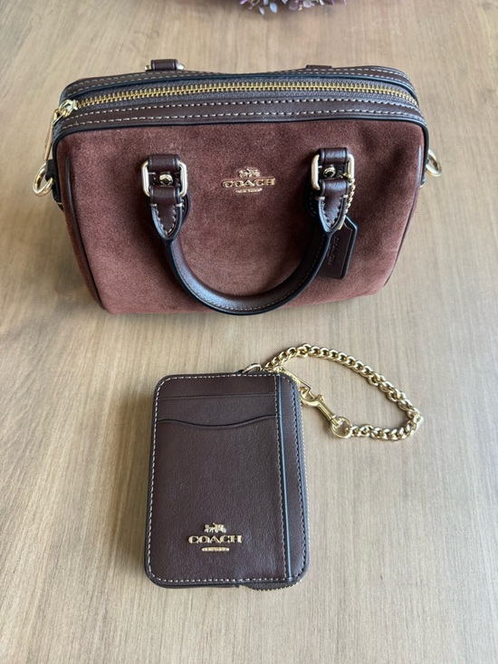Coach Handbags - Coach Rowan Mini Suede Purse